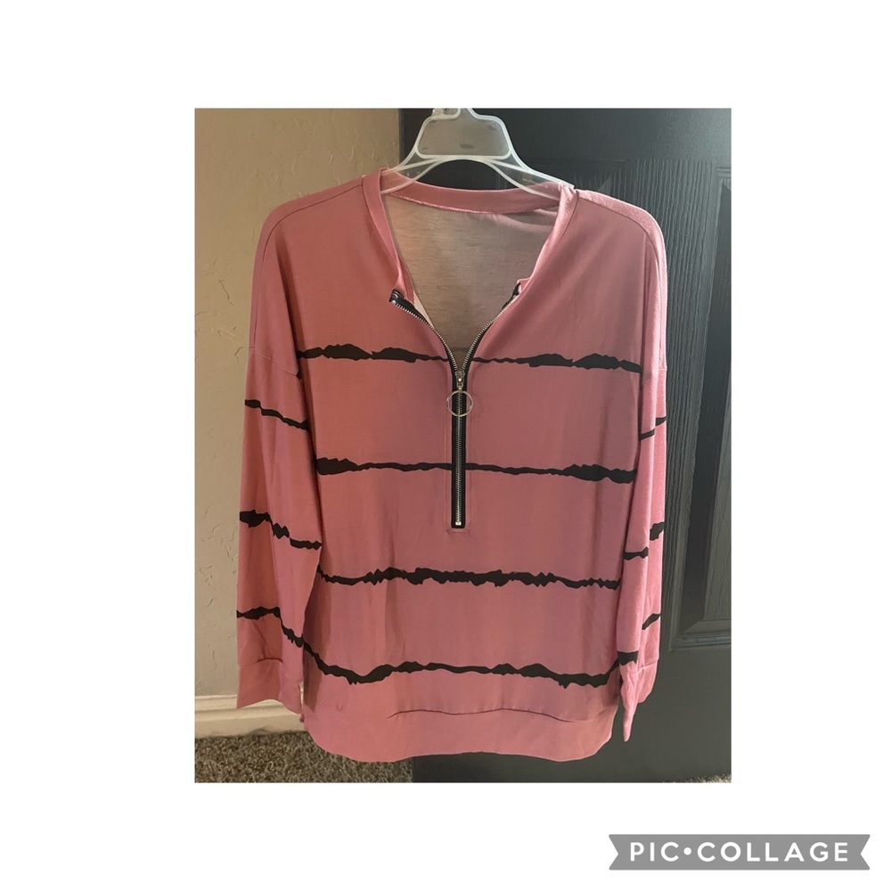 New. Blouse Pink and Black